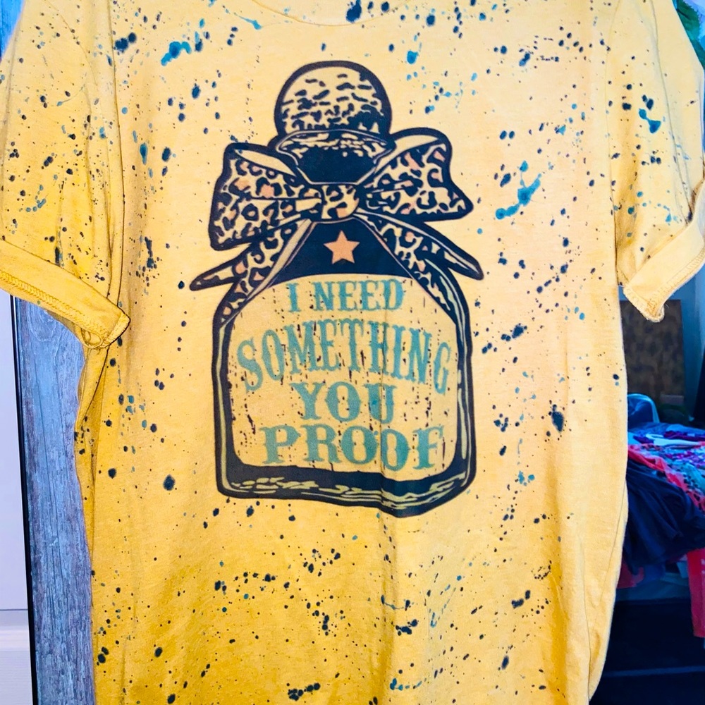 Yellow medium you proof t-shirt